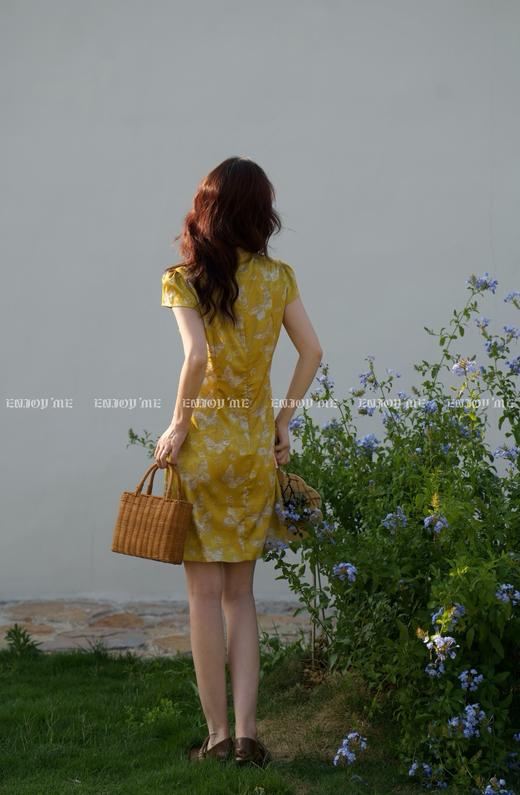 【门店同款】ENJOY夏季云敛-“鸾衿折桂”黄金蝶舞旗袍裙 162896903 商品图6