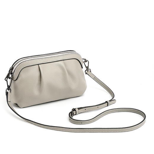 【预售3天】2025新款简约休闲单肩包时尚软皮褶皱斜挎包手机包ZH290 商品图6