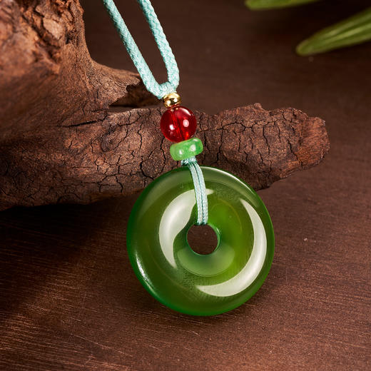 【赠绿玉髓平安扣项链】金六福吉祥 福来运转双面套链*1 (吊坠宽12.1mm，吊坠厚4.08mm) 赠绿玉髓平安扣项链*1 质感细腻 商品图7