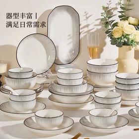 邂逅法式浪漫39.9到手10件套渐变灰现代时光高品质陶瓷餐具系列1350高温烧制质地坚硬厚实渐变银河灰色系瓷质细腻典雅大气基地直邮