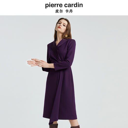 [皮尔卡丹女装]品牌春季假两件修身淑女拼接连衣裙 商品图3