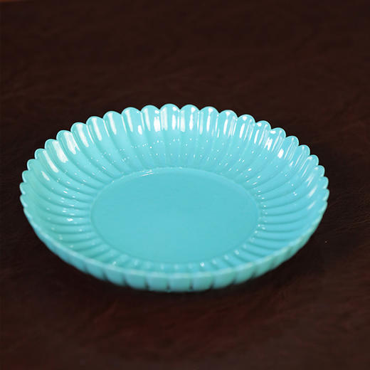 倚云煮泉菊瓣壶承仿雍正松石绿釉 商品图0