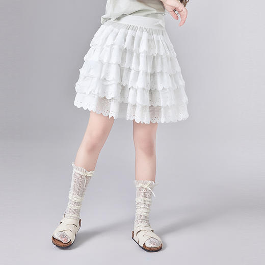 笛莎Deesha 童装女童半裙女童芭蕾风层叠花边蛋糕裙 商品图1