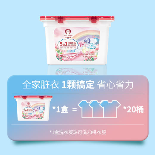 生机森林五效合一多功能洗衣凝珠洁净+留香+柔顺+抑菌+护色（到手2盒+1袋  50粒） 商品图8