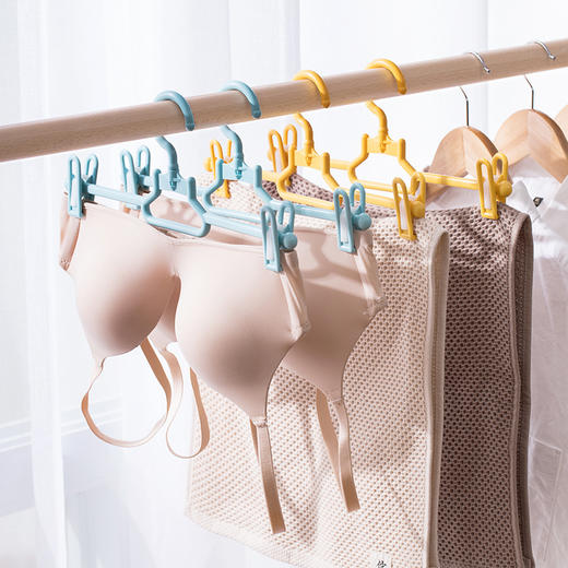 茶花裤架 塑料裤夹子衣架子挂裤子挂架裙夹裤挂衣柜收纳 10支装*2 商品图4