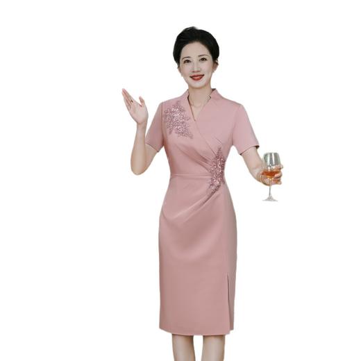 HYX-25-269夏款连衣裙婚宴装结婚气质短袖日常装 商品图4