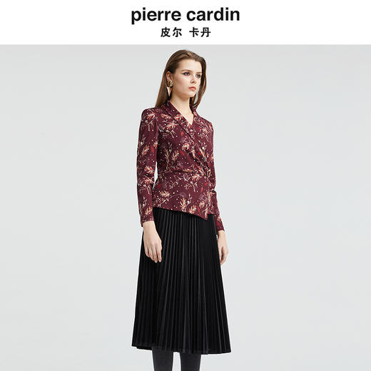 [皮尔卡丹女装]品牌新款经典通勤修身假两件连衣裙 商品图1