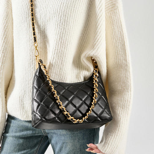 【预售3天】2025新款高级感小香风链条包小众时尚单肩包通勤斜挎包ZH9017 商品图2