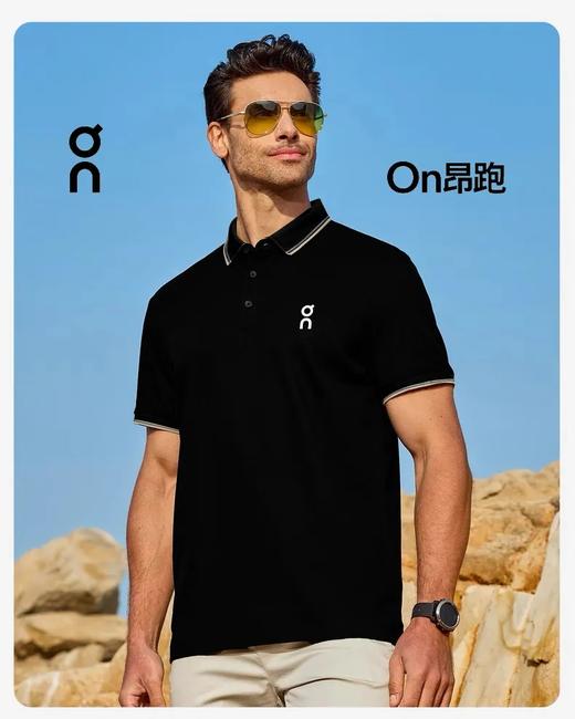 On昂跑2025夏新款轻奢香氛凉感男士商务POLO衫速干冰丝polo上衣！ 商品图0