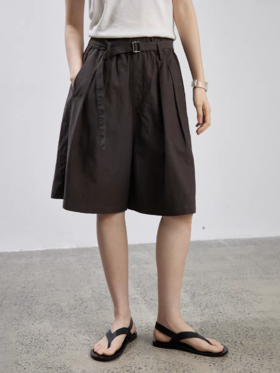 步履不停/5B45053C/高腰百慕大中裤