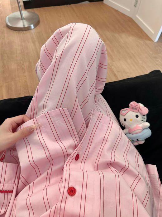 官网400+ 莱赛尔天丝棉女士家居服 浪漫粉色HElloKitty超柔软丝滑睡裙 短袖套装长袖长裤睡衣 商品图5