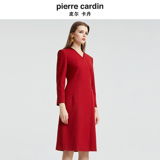 [皮尔卡丹女装]品牌新款时尚轻礼服刺绣连衣裙 商品图1