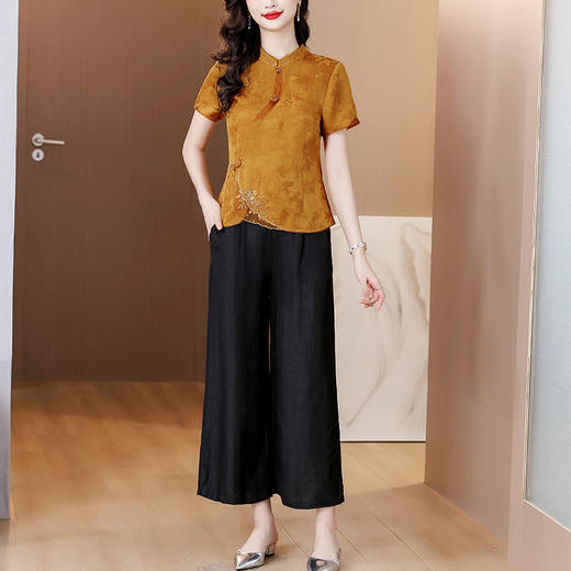 TZW-新款桑蚕丝真丝龟纹套装 商品图3