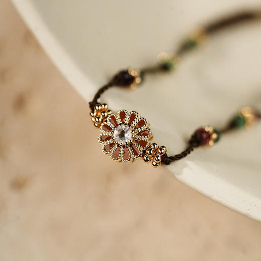 订购8周到｜Tityaravy-MalaSai-花朵 黝帘石 水晶 珐琅 手链［法国设计师］ 商品图1