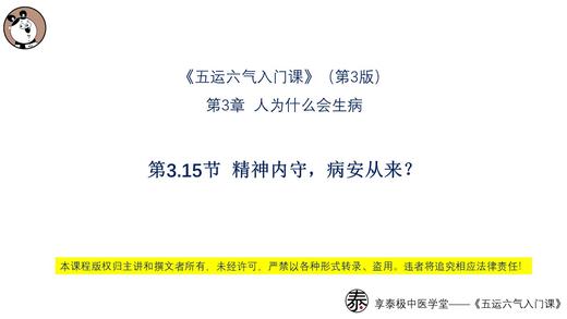 第3.15节 精神内守，病安从来？ 商品图0