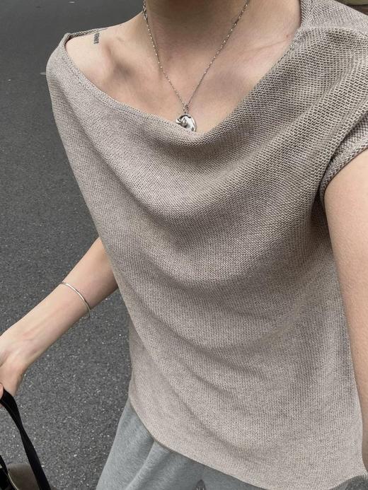 独家高货​🔥出口法国订单【法式老钱风上衣】3种穿法!插肩袖遮肉显瘦❗立体剪裁不对称！斜肩一字两穿针织小衫 · 麻本色 商品图10