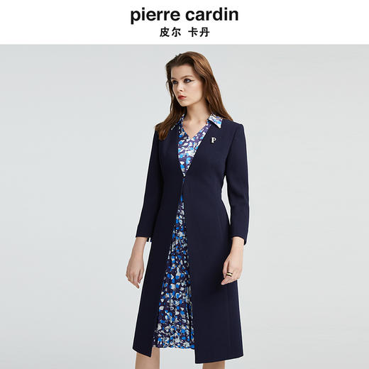 [皮尔卡丹女装]夏季新款时尚百褶花苞袖连衣裙 商品图4