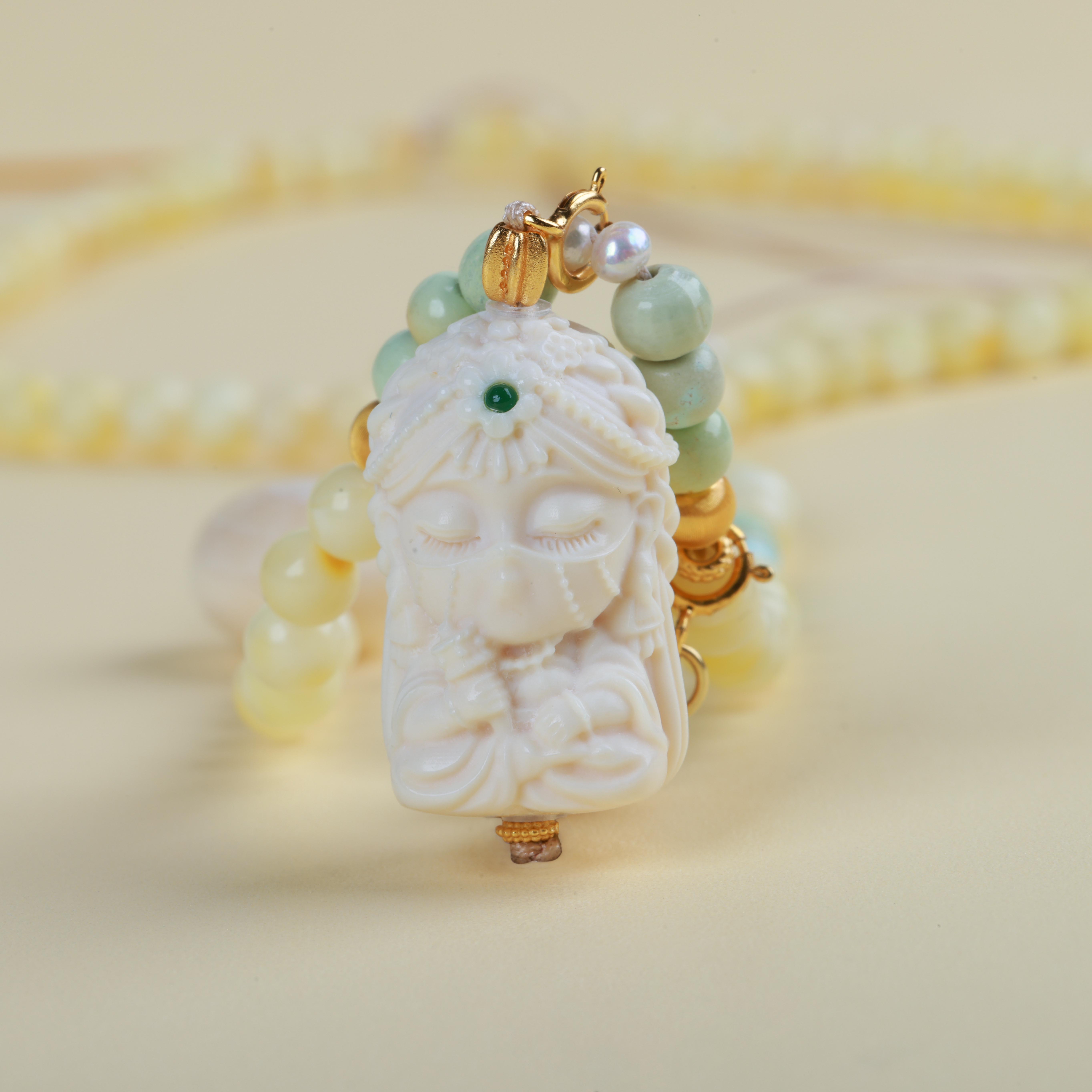 【有愿皆从】猛犸扎基蜜蜡项链 ZX2505269