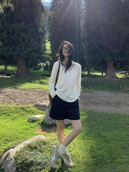 【韩国代工订单高货！】✨百搭神裤 !买就送腰带!上身零束缚 ! 「高腰阔腿通勤配腰带五分裤」 商品图2