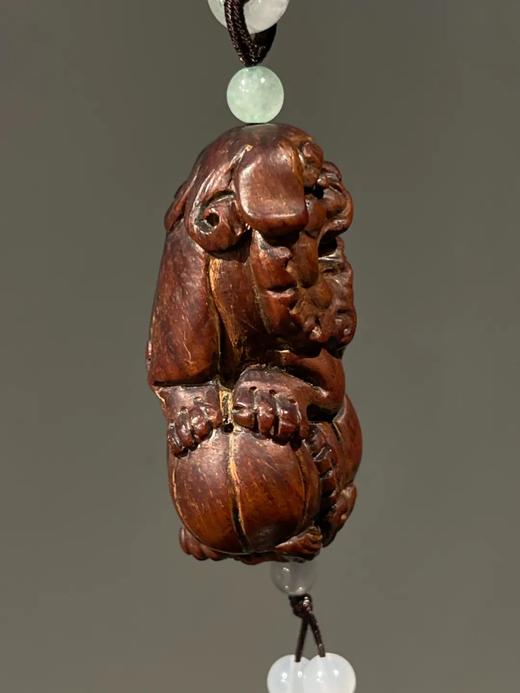 黄花梨木雕绣球瑞狮吊坠，顺丰包邮 商品图13