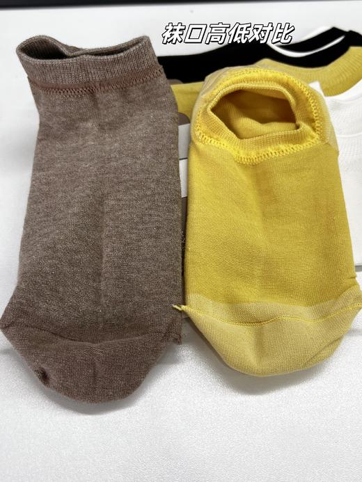 【95%新疆棉  🧦短袜组合】透气短袜，☁️新疆长绒棉，防滑不掉跟，1个组合6双，有高袜口、低袜口两个组合，低袜口后跟有防滑硅胶条，高袜口穿得牢，无需加硅胶条 商品图5