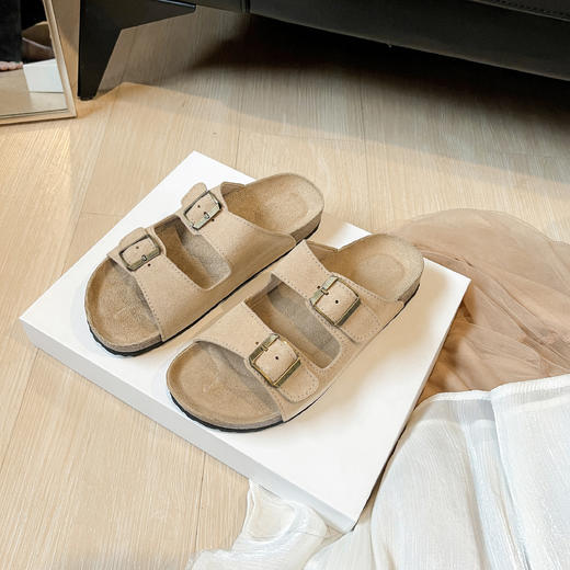 泉州女鞋 真皮勃肯半拖鞋7730 商品图4