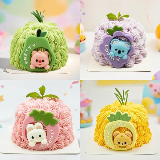 六一卡通动物小蛋糕（随机版） 商品图0