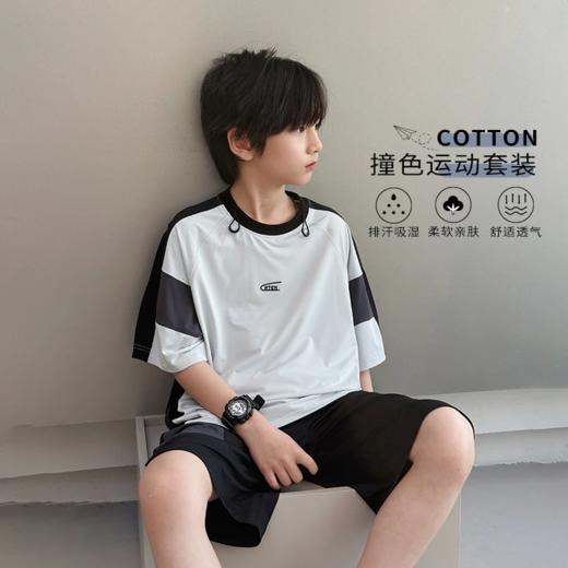 🏀𝐳𝐮𝐢帅不过篮球少年 | 解锁运动风酷盖造型⚽运动时髦两不误🥅110-180码❗️【吉米故事篮球少年冰丝速干篮球服套装】，自带UPF50+⚡冰感面料，一穿即凉，速干套装是这个夏天的必备❗️ 商品图0