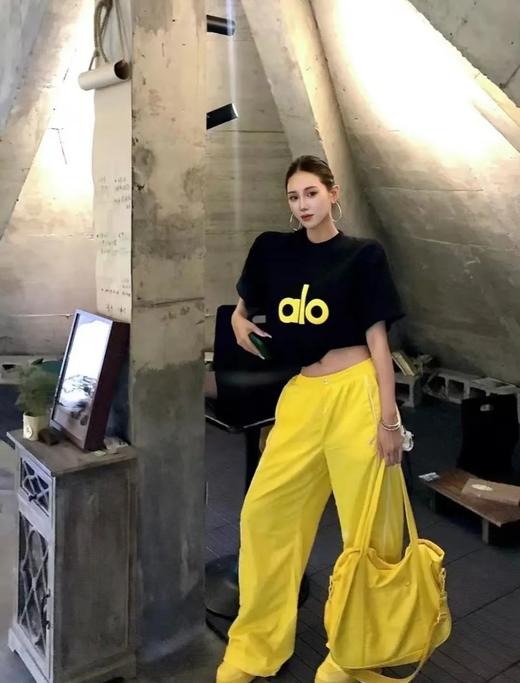 alo纯棉300克宽松短袖圆领显瘦慵懒感t恤 商品图1