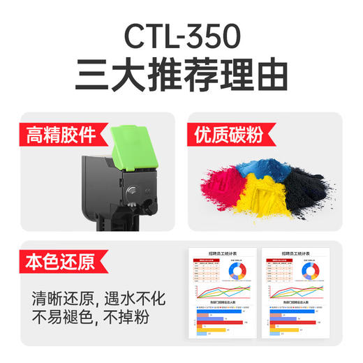 绘威CTL350HK粉盒，COO-350感光鼓组件 适用奔图CM/CP5055DN粉盒 CM7000PDN CP2500DN智享版CP2510DN墨盒CM7115DN打印机硒鼓四色大容量 商品图4