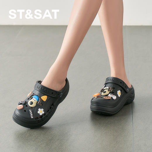 【萌趣乐园】星期六美式卡通厚底洞洞鞋SSD2110F5D 商品图2