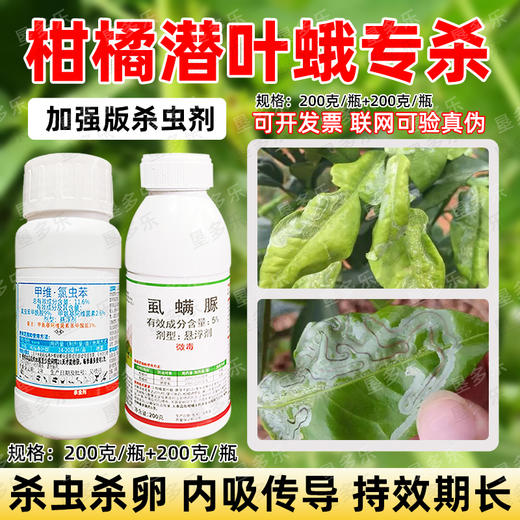 潜叶蛾专杀套餐正品虱螨脲杀卵柑橘果树锈壁虱潜叶蛾专用杀虫剂 商品图2