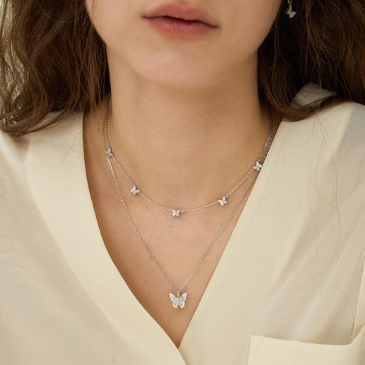ARSIS银饰｜幸运符号系列 星悦蝴蝶锁骨链 商品图4