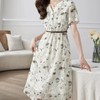 水墨花影法式复古连衣裙C148158（下单3-7天发货） 商品缩略图3