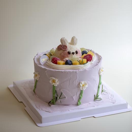 奶油霜手绘兔子蛋糕 商品图0
