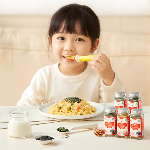 【99元任选10件送5件】有机芝麻调味粉（玻璃瓶装） 虾皮/牡蛎/核桃/海苔，叠加店铺满赠，不叠加店铺满减和会员折扣 商品图0