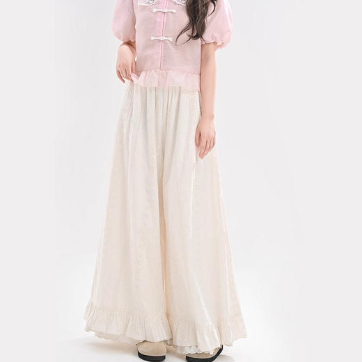 裁缝学苑AQ471森花边阔腿裤纸样女装新款森系宽松休闲裤子打版 商品图3