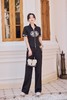 Le Malene 黑色新中式刺绣外套长裤套装 20294 商品缩略图2