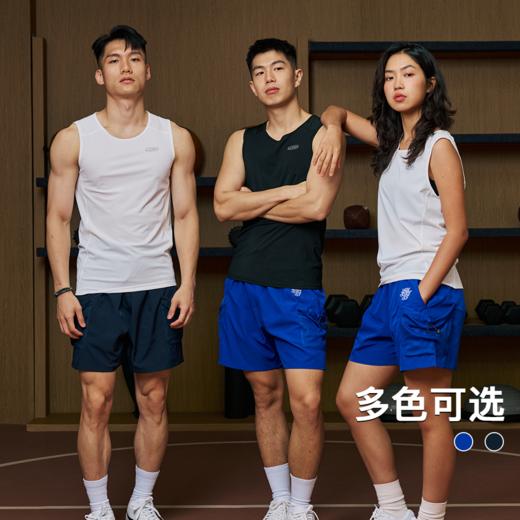 录士LUSHISI锐风主题篮球休闲口袋抽绳不过膝美式街头潮流短裤夏 商品图3