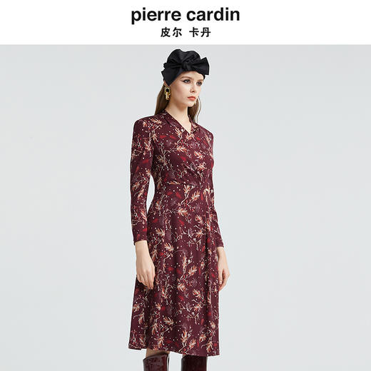 [皮尔卡丹女装]品牌时尚淑女复古赫本风小黑裙 商品图1