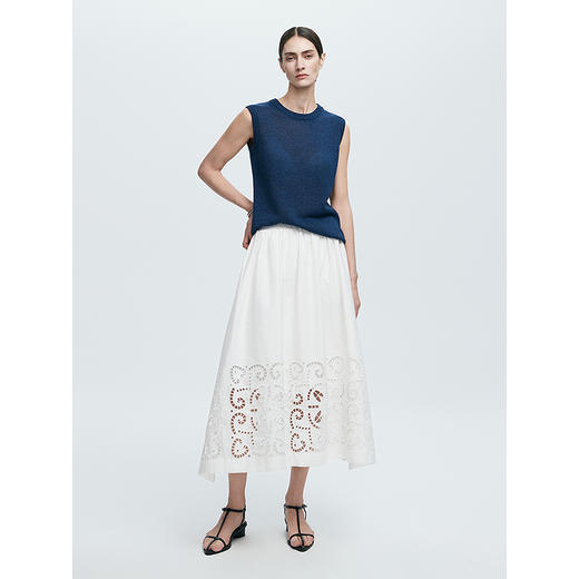 棉仓363617023-初棉镂空刺绣半身裙 商品图2