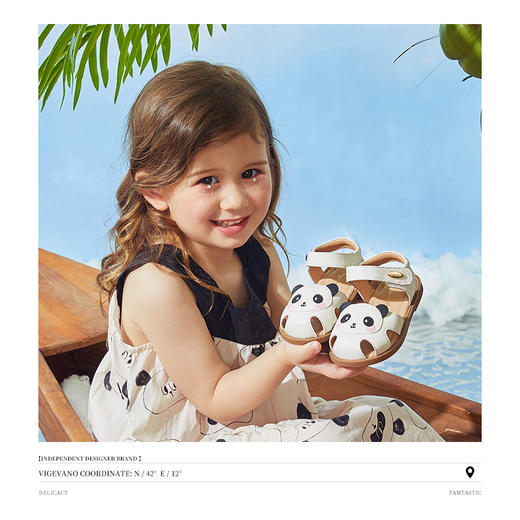 斯纳菲女童凉鞋小女孩包头鞋夏季儿童软底防滑女宝宝凉鞋237323 商品图5