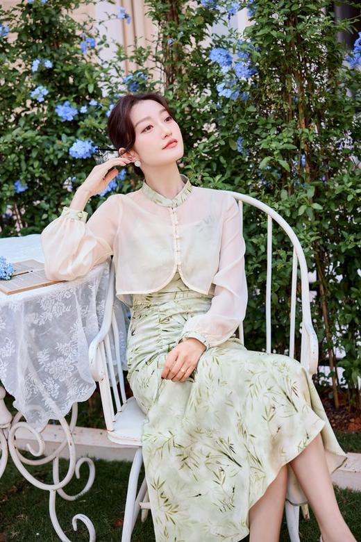 Le Malene 新中式国风开衫吊带印花裙套装 20281 商品图1