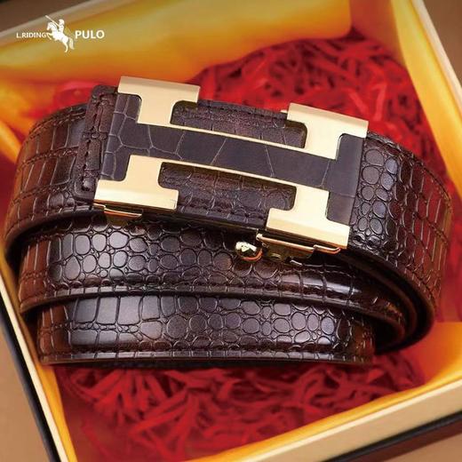 保罗新款男士自动扣 耐磨耐用腰带 中青年商务百搭休闲皮带-QQ 商品图2