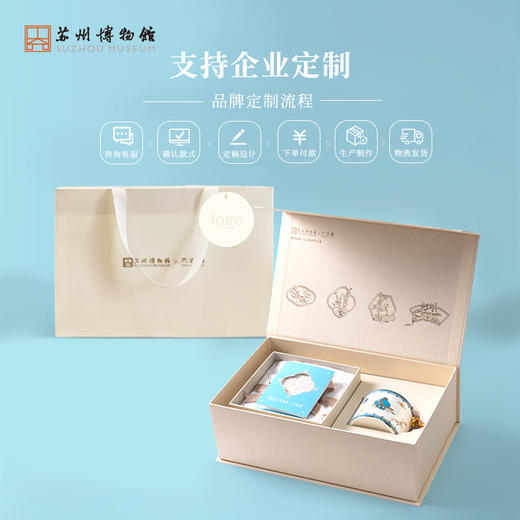苏州博物馆 瑞锦仙踪/丝巾骨瓷杯礼盒 商品图4