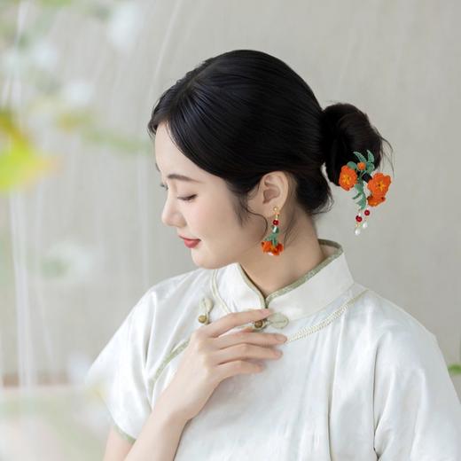 苏苏姐家花蔓发簪&耳环手工DIY饰品配饰钩针蕾丝线毛线团材料包 商品图4