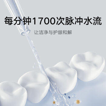 米家小米便携式冲牙器洗牙器水牙线 F400白色云感伞射机身4挡冲牙模式 生日礼物 节日礼物 /家用电器 /个护健康 /冲牙器 商品图3