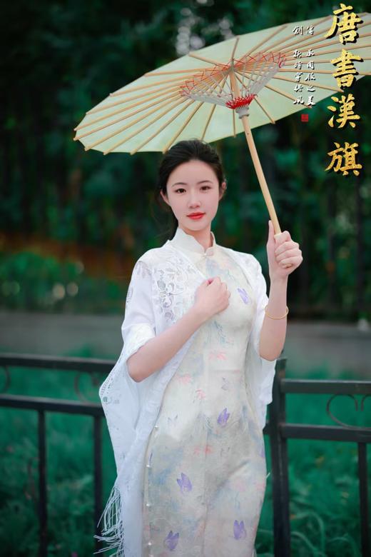 【蝶影】米白色无袖清新淡雅蝴蝶印花暗纹优雅日常 商品图4