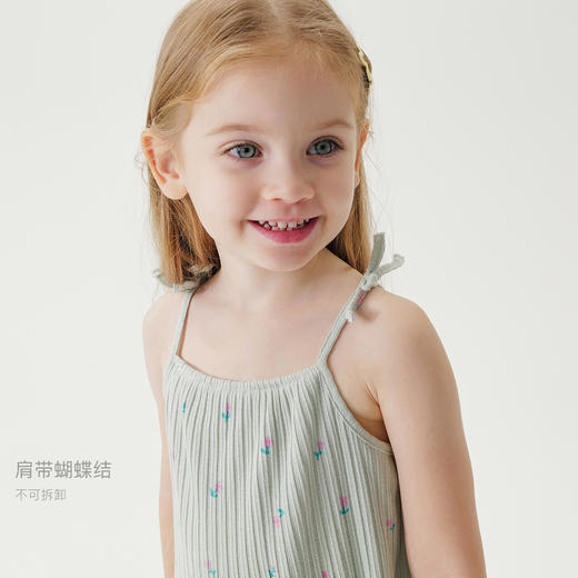 马克珍妮夏装新款 女童甜美爱心夏日罗纹吊带套装 240759/551055 商品图4