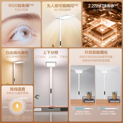 欧普（OPPLE）灯大路灯大台灯定制全光谱立式护眼台灯学习作业阅读钢琴灯 L3 上下发光 10-25平 商品图1